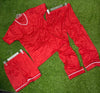3 Pcs Women's Stitched Plain Night Suit