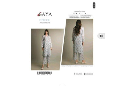 Saya 2pcs Unstitch Khaddar